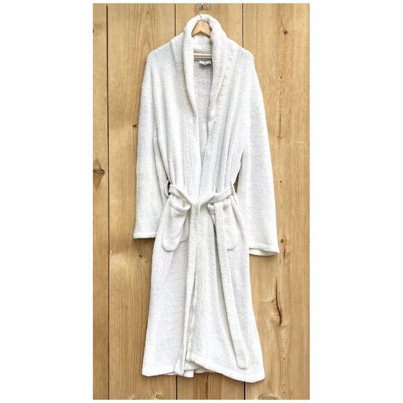 Kashmere Knit Ivory Bathrobe Sz Large - Picture 1 of 5
